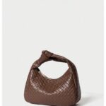 Verdusa Women’s Hobo Bags Ruched PU Leather Handbag Clutch Purses Dumpling Pouch Bag Coffee Brown One-Size