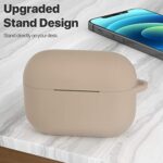 ATUAT for AirPods Pro 1st/2nd Generation Case Cover, Protective Silicone Skin Accessories with Keychain for Women Men for Apple AirPods Pro 2019/2022 Charging Case,Front LED Visible-Tan Brown