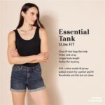 Amazon Essentials Women’s 2-Pack Slim-Fit Tank Shirt, -2-Pack Brown, Large