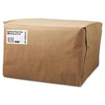 General Grocery Paper Bags, 52 lb Capacity, 1/6 BBL, 12″ x 7″ x 17″, Kraft, 500 Bags, Brown