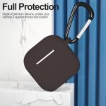 ATUAT Compatible with AirPods 4 Case Cover, Protective Silicone Skin Accessories with Keychain for Women Men for Apple AirPods 4th Generation Case(2024), Front LED Visible, Coffee Brown
