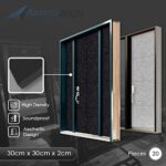 Arrowzooom 20 BROWN Self-Adhesive Door Kit PRO Polyester Foam Panels Peel and Stick Music Recording Studio Soundproof Noise Reduction -40db Thick Acoustic Treatment Fire Retardant 12x12x0.78in 1244