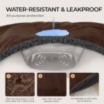 Luciphia Waterproof Blanket for Large Dogs Liquid Proof Furniture Protector Washable Pet Reversible Bed Cover for Couch Soft Sherpa Fleece Cat Blanket for Small Medium Brown X-Large?85″ x 57″?