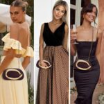 PU Leather Women’s Evening Handbags Chocolates Clutch Purse Easy Match with Chain Crossbody Metal Decoration Shoulder Bag