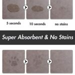 MontVoo-Absorbent Pet Feeding Mat-No Stains Pet Mat for Food and Water Bowl-Quick Dry Cat & Dog Food Mat Water Dispenser Mat-Pet Supplies Mat-Dog Water Bowl Mat for Messy Drinker Brown