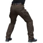Hiwise Men’s Stretch Tactical Pants Water Resistant Ripstop Cargo Pants Outdoor Lightweight EDC Work Hiking Pants (Dark Brown, 32WX34L)