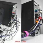 Pasow 50pcs Cable Ties Reusable Fastening Wire Organizer Cord Rope Holder 7 Inch (Brown)