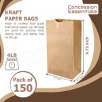 4lb Brown Kraft Paper Lunch and to Go Bags – Pack of 150ct