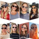 SOJOS Retro Oval Sunglasses for Women Trendy Classic Shades UV400 Protection, Gold/Brown