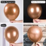PartyWoo Metallic Copper Balloons 50 pcs 12 Inch Chrome Copper Brown Fall Balloons for Graduation Baby Shower Gender Reveal Engagement New Year Thanksgiving Birthday Party Decorations Copper-G132