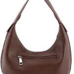 NIUEIMEE ZHOU Crescent Shoulder Bags for Women Vegan Leather Hobo Handbag Slouchy Tote Purses