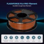 FLASHFORGE 3D Printer Filament, PLA PRO Filament 1.75mm, 1KG Spool (2.2lbs), Dimensional Accuracy +/- 0.02mm for FDM 3D Printers, Better Tenacity & No Knotting (Brown)