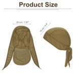 PATIKIL Sweat Wicking Cap, Skull Cap Football for Men Dew Rags Breathable Cooling Helmet Liner Bandana for Cycling Running Sports Hat, Brown