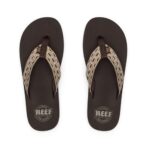 REEF Mens Smoothy Beach Flip Flop, Soft Woven Strap Made From 100% Recycled PET, Brown/Brown, 11