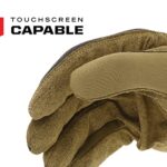 Mechanix Wear: FastFit Work Glove with Elastic Cuff for Secure Fit, Performance Gloves for Multi-Purpose Use, Touchscreen Capable Safety Gloves for Men (Brown, Large)