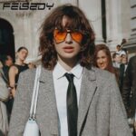 FEISEDY Amber Blue Light Glasses for Computer Gaming Anti Eyestrain Sleep Glasses G2835 Tortoise