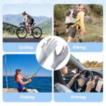 Wanheart UV Protection Gloves for Women – Fingerless Non-Slip Summer Gloves – UPF 50+ for Driving Cycling Hiking Golf (Brown)