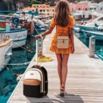 Arcoyard Rolling Backpack Carry On Luggage For Adults With Wheels, 40L Wheeled Backpack For Women, Travel Roller Bag, Beige Brown