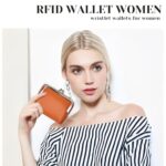 Women’s Wristlet Wallet with Coin Purse – 9 Slot Zipper Card Organizer, PU Leather Wrist Wallets for Women with Kiss Lock & Detachable Strap, Multi-Functional Compact Wallet(Brown)