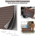 Merax Hardshell Luggage Set, 20″/28″ Lightweight Durable Travel Suitcases with Cup Holder, 360° Spinner Wheels for Women/Men, Brown