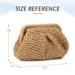 Freie Liebe Straw Clutch Purses for Women Woven Dumpling Bag Summer Beach Clutch Wicker Crossbody Purses
