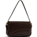 Shoulder Bag for Women Trendy Purse PU Leather Hobo Handbags Clutch Saddle Bag with 2 Removable Stra (Coffee)