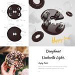 NORA·GIFT Patio 2 Packs Umbrella Light with LED Edison Bulbs, Battery Operation Cordless-Outdoor Umbrella Pole Lights with 2 Lighting Modes for Garden?Patio, Backyard, Camping or BBQ – Brown