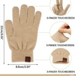 FZ FANTASTIC ZONE Women’s Winter Touchscreen Wool Magic Gloves Warm Knit Fleece Lined for Women