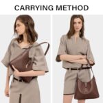 CLUCI Hobo Bags for Women, Soft Vegan Leather Brown Purses with Adjustable Strap, Lightweight Shoulder Bag, Stylish Tote Handbag