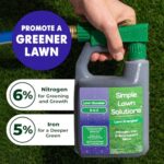 Commercial Grade Lawn Fertilizer with Iron- Liquid Fertilizer Spray- Nitrogen and Iron for Deeper Green Turf- Any Grass Type – Simple Lawn Solutions – Lawn Energizer – 32 Ounce