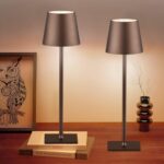 CHLORANTHUS 2 Pack Cordless Table Lamps, 3 Colors Stepless Dimming, 5000mAh Rechargeable Battery LED Desk Lamp for Bedroom/Couple Dinner/Desk/Cafe/Dining Room/Terrace