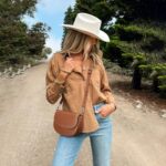 BOSTANTEN Small Crossbody Bags for Women Trendy Saddle Purse Vegan Leather Flap Shoulder Handbags with Card Slots Brown