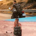 Masa Kawa Leather Backpack for Men Vintage 15.6 Inch Laptop Bag Multi Pockets Casual Travel Daypack Brown