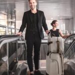 BAGSMART Carry-On Luggage Airline Approved, 20 inch Expandable Suitcase with Duffel bag, Softside Lightweight Suitcases with Spinner Wheels, Durable Travel Luggage, Carry-On light tan