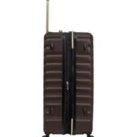 Kenneth Cole REACTION Madison Square Lightweight Hardside Chevron Expandable Spinner Luggage, Chocolate Brown, 28-Inch Checked