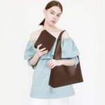 Slouchy Hobo Tote Bags for Women – Retro PU Leather Shoulder Handbag Purse Large Capacity 2pcs, Coffee